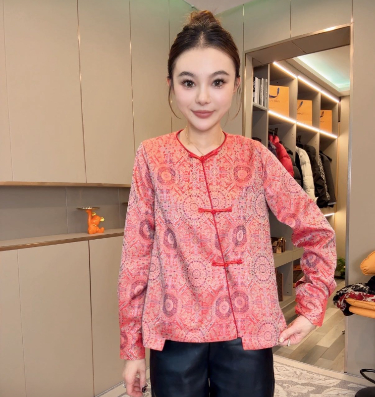 新中式国风提花上衣女装2025年新款复古改良盘扣旗袍上衣唐装外套