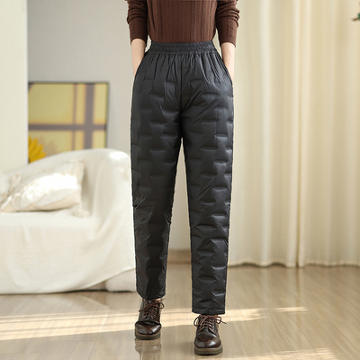 中老年人妈妈羽绒裤女外穿棉裤子