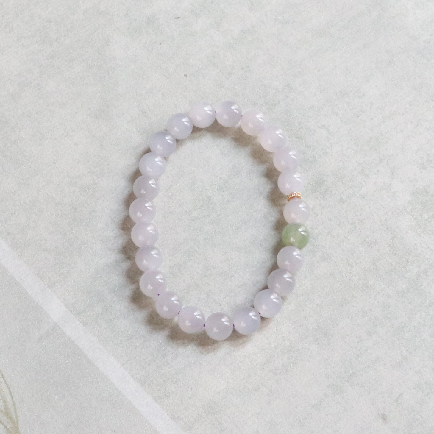 天然和田玉新中式冰底烟紫手串