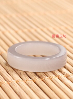 保真和田玉烟紫直切14号平安戒