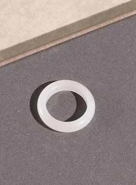 天然和田羊脂白玉素面戒指带鉴定