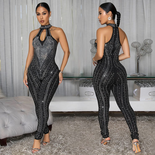 2026 new Fashion women's elegant hot stamping sexy jumpsuit