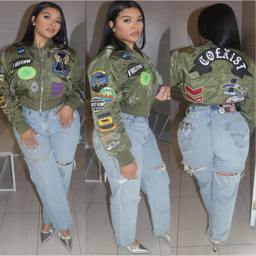 2026 new fashion women's embroidered casual jacket coat 外套