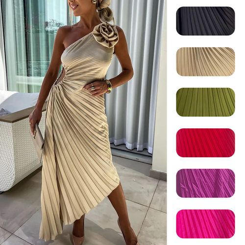 New fashion sexy slanted shoulder party dress for women's
