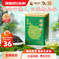 2025新茶狮峰牌碧螺春特级春茶叶正宗浓香罐装100g绿茶官方旗舰店