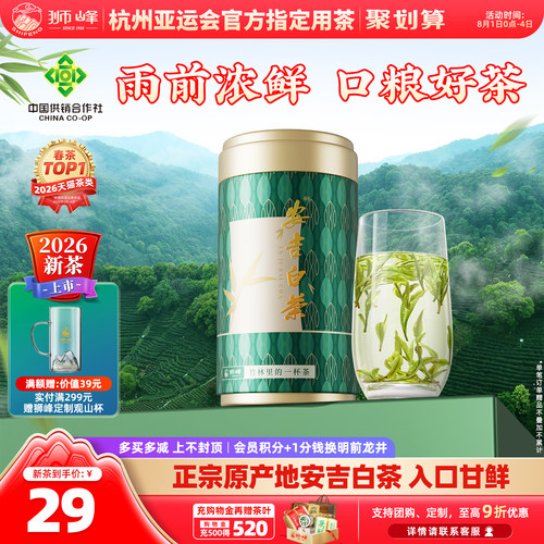 安吉白茶绿茶雨前一级