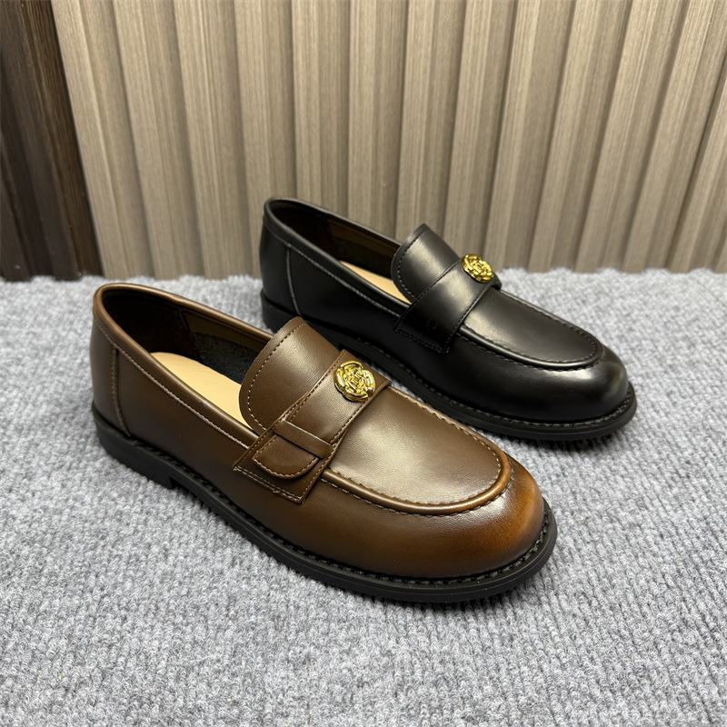 撤柜断码处理平底乐福鞋女春季新款百搭复古圆头英伦风软皮单鞋女