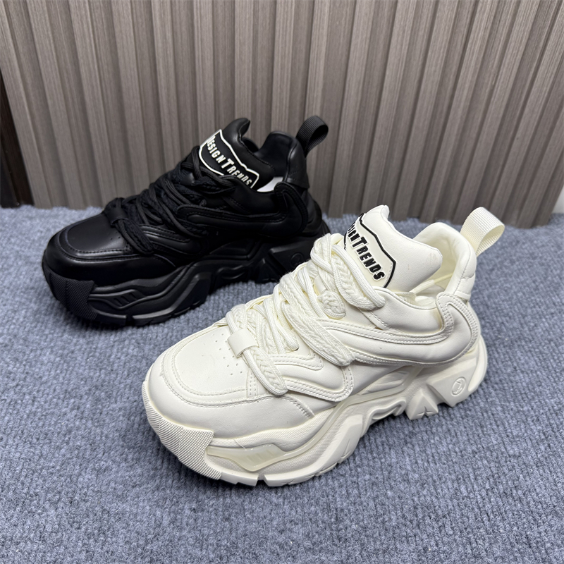 商场撤柜处理厚底增高老爹鞋女春秋新款真皮休闲潮流舒适运动鞋女