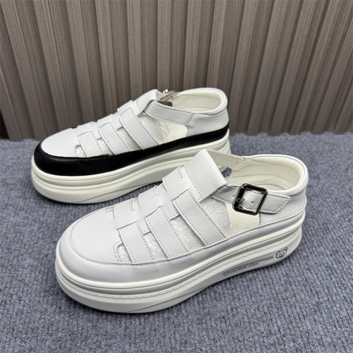 断码处理真皮镂空运动鞋女春夏季新款厚底轻便休闲百搭舒适老爹鞋