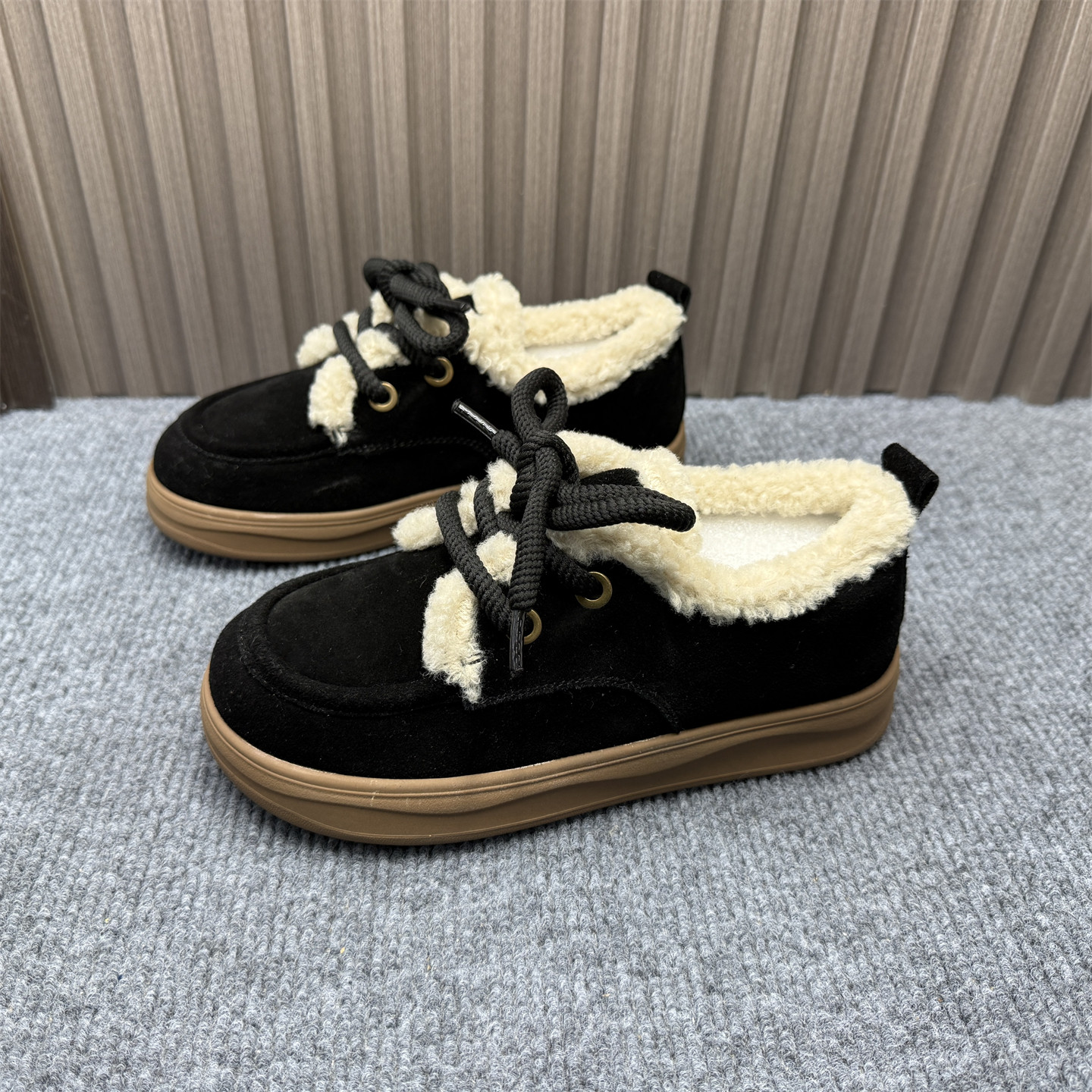 撤柜断码处理真皮加绒毛毛鞋女2025冬季新款平底防滑保暖博肯鞋女,女鞋,勃肯鞋/软木鞋,淘宝优惠券,粉丝福利购,淘宝优惠卷