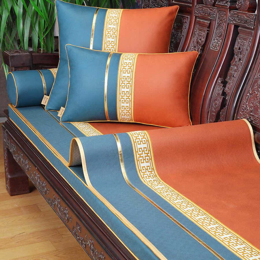 防滑盖布防滑轻奢红木沙发垫