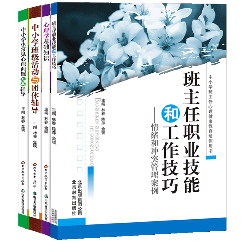中小学班主任心理健康教育培训用书全套4本 加强学生心理健康教育职业技能与工作技巧提高学生心理素质班级活动与团体辅导教师用书