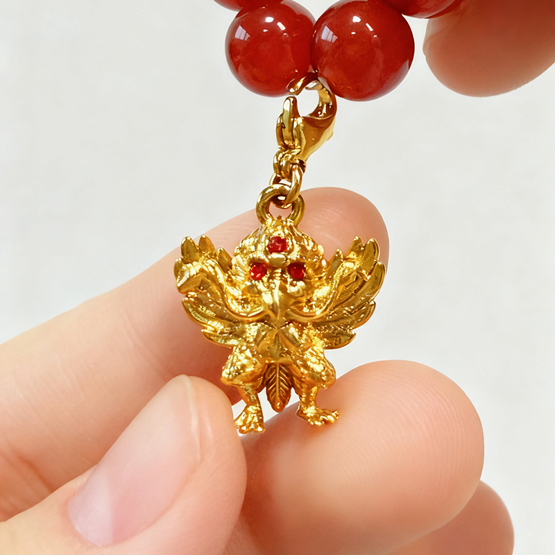 新款铜制金翅大鹏鸟卡扣吊坠项坠