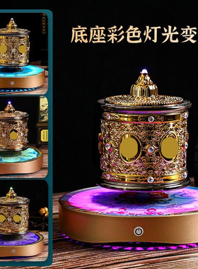 藏式转筒磁悬浮转动轮镀金电动