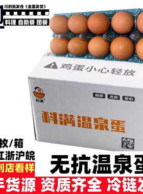 科满新鲜无抗温泉蛋料理食材专用鸡蛋整件批发
