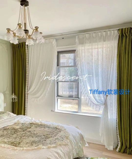 网红款法式轻奢复古橄榄绿绒布客厅卧室落地窗遮光窗帘经编纱定制,居家布艺,定制窗帘,淘宝优惠券,粉丝福利购,淘宝优惠卷