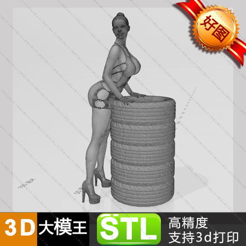 五胎女孩轮胎三维模型数据模型STL模型3D打印模型