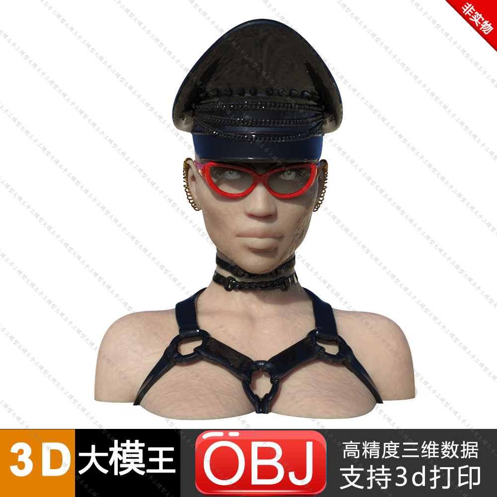 女魔头三维模型数据模型STL模型3D打印模型