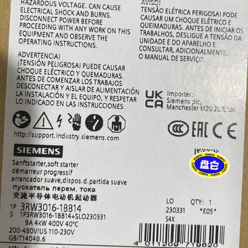 议价软启动器3RW3016-1BB143RW3017-1BB143RW3018-1BB14