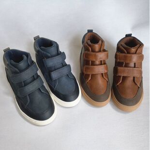 外贸原单 cat&Jack 春秋高帮小中童鞋洋气男童鞋板鞋魔术贴防水