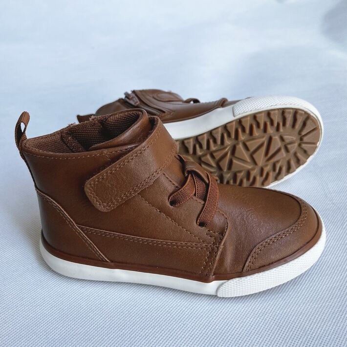 外贸原单wonder nation中大童板鞋系带男童女童鞋侧拉链休闲童鞋