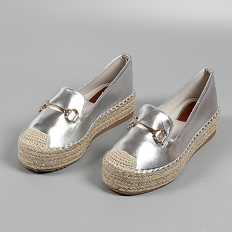 外贸渔夫鞋女小香风2021新款鞋子懒人一脚蹬麻绳单鞋草编乐福女鞋