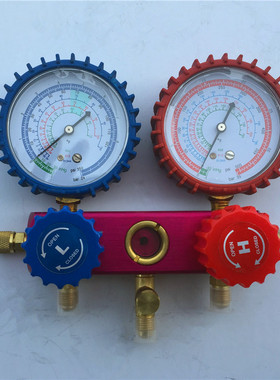 R34A汽车制冷空调雪种冷媒表双表阀 加氟表 工具