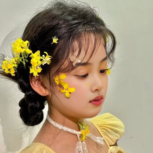 儿童摄影手工花朵发饰春天清新