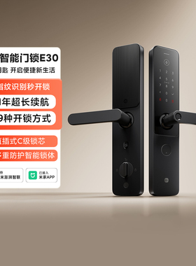 小米智能门锁E30 家用电子锁指纹锁 防盗门锁密码智能门锁电子锁