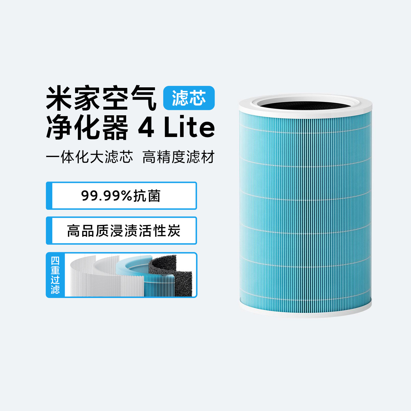 小米米家空气净化器4Lite滤芯过滤网全新原装除甲醛抗病菌ACM17SC