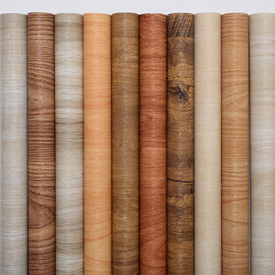 中古风木纹贴纸加厚防水橱柜改造柜子旧家具翻新桌面改色墙纸自粘