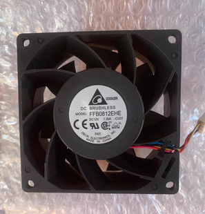 原装台达 FFB0812EHE DC 12V 1.35A 8CM双滚珠大风量散热风机风扇