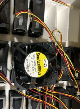 原装日本三洋8厘米 8025服务器 防水风扇 9WS0812H401 12V 0.16A