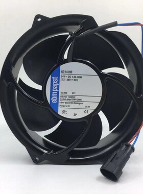 EBMPAPST6314HR-900 17CM带插头24V 36W ACS510ABB变频器散热风扇