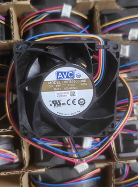 AVC DBPB0838B8S 48V 1.35A 8038 8CM大风量4线控速散热风扇