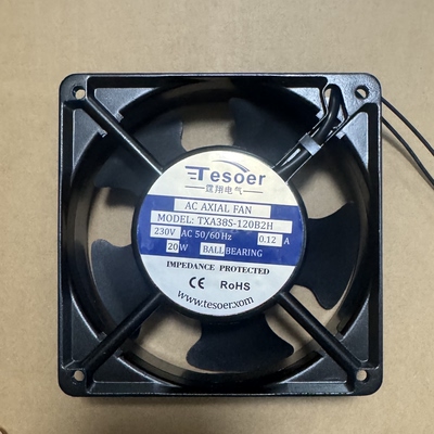 全新TXA38S-120B2H AC230V 0.12A 20W 12cm 机柜风机工业散热风扇