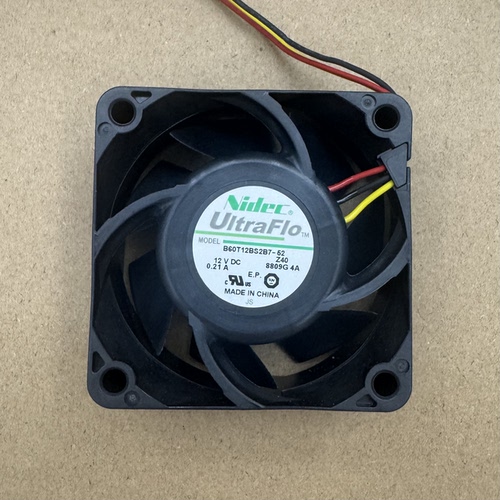 原装 NIDEC B60T12BS2B7-52 6025 12V 0.21A变频器大风量散热风扇
