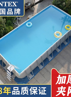 intex支架游泳池大型泳池室内外加厚可拆卸水池夏季别墅酒店泳池