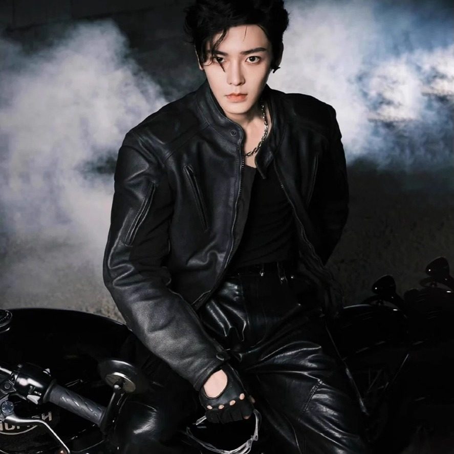 欧洲侯明昊同款黑色皮衣男，潮流痞帅机车皮高品质夹克外套,男装,皮衣,淘宝优惠券,粉丝福利购,淘宝优惠卷