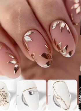 5ml Gold Sliver Metallic Liner Gel Nail Polish French Style