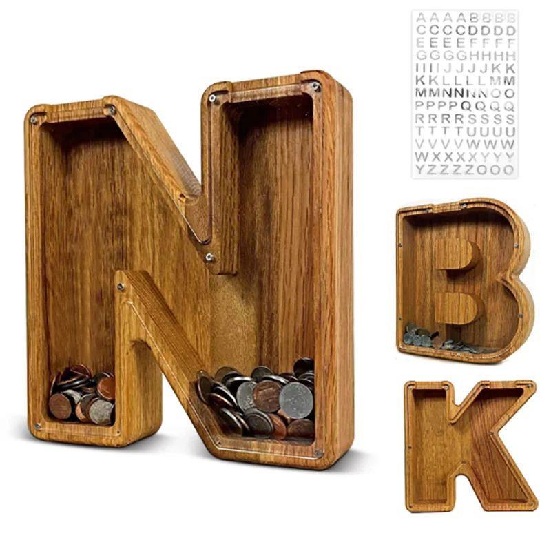 Twenty-six English Alphabet Moneybox Coin Money Piggy Bank W