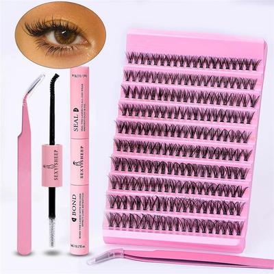 DIY Eyelash Extension Kit 200pcs Individual Lashes Cluster