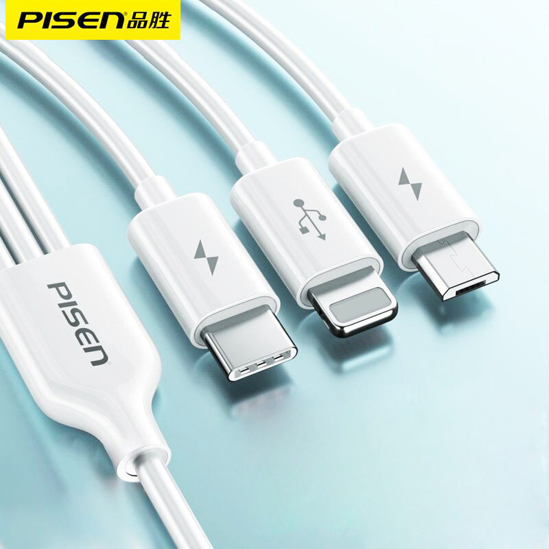 3in1 charge usb cable iphone android mobile quick charger