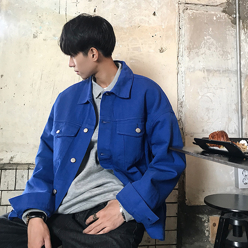 bf·çÇï¼¾chic¸Û·ç¿íËɹ¤×°ÄÐÊ¿¼Ð¿Ëº«°æÐ¡ÇåÐÂins¹Å×ÅÍâÌ×ÁÖÍäÍä