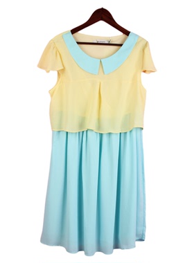 【徐08】104SYMM117库存剪标上新女夏圆领短袖宽松休闲孕妇连衣裙