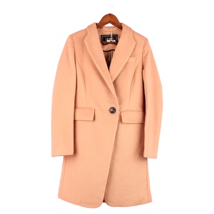 秋冬季 21DMN644女装 翻领显瘦中长毛呢大衣外套 徐12