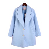 徐08 104SYMM033女秋冬季 清仓翻领长袖 孕妇装 肥大宽松大衣外套