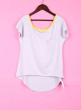 【徐07】哥系列79GDMW068女折扣夏短袖一字领休闲莫代尔T恤衫165