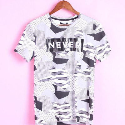 【徐08】瑕疵米系列135MCT438男士夏季圆领设计感休闲套头短袖T恤