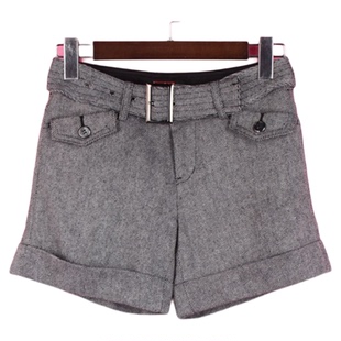 徐 中腰修身 83YH427库存剪女装 休闲裤 百搭毛呢短裤 秋冬季